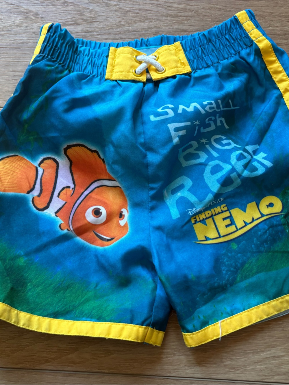 Disney Finding Nemo Boys Blue Yellow Swim Shorts